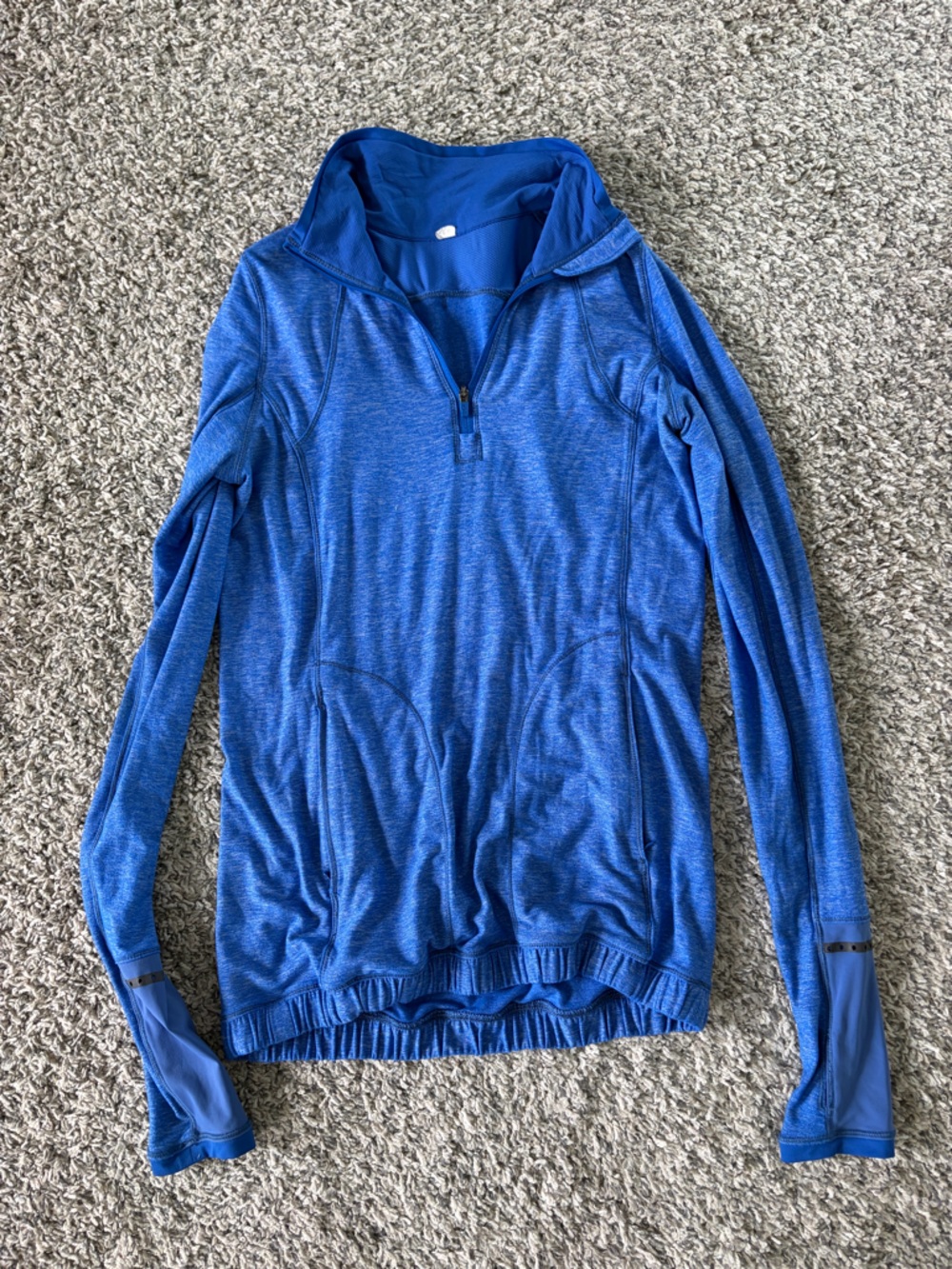 lululemon athletica Blue Half-Zip Long Sleeve Pullover
